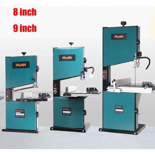 8 inch 9 inch Wire Saw Machine Band Saw Woodworking Tools Small Home Jigsaw Desktop Metal Sawing Meat Bone Wood Cutting 550W