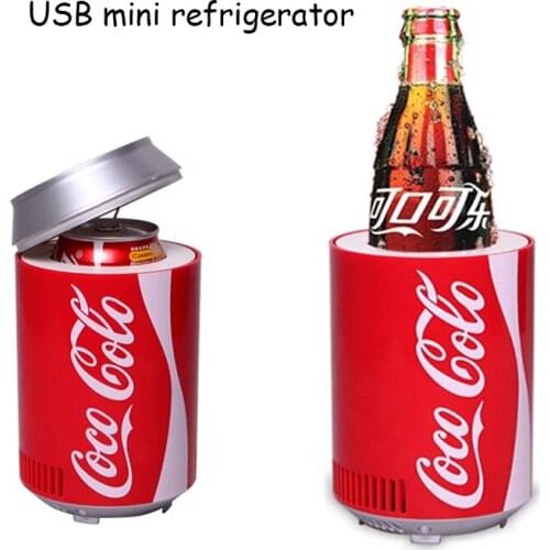 Mini usb Fridge Cooler Heater Cola bottle Dual Use Home Dormitory DC 5V 12V Car Office Refrigerator Computer Wine Cooler