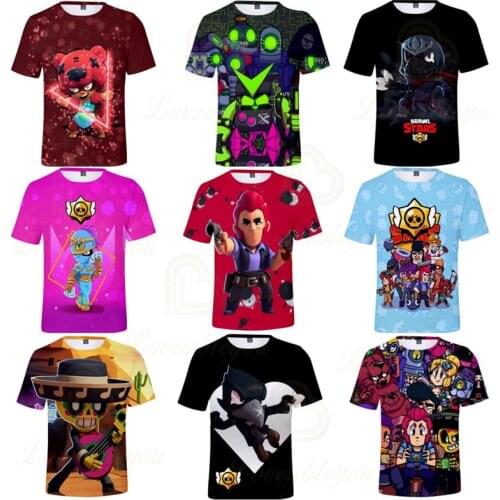 Browlers Cartoon T-shirt NITA Stars Shooting Game 6 To 19 Years Kids Leon Shirts 3D T-shirt Boys Girls Tops Teen Clothes