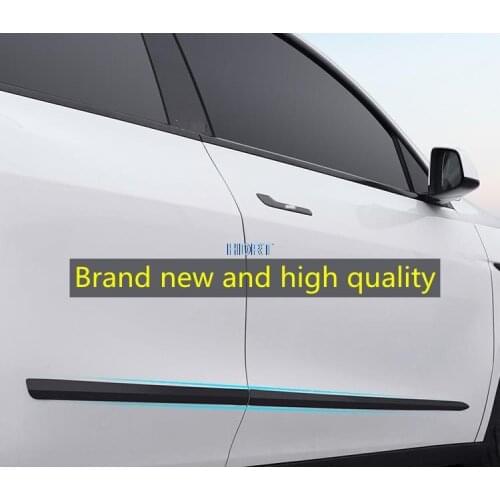 4pcs For Tesla Model Y 2020 2021 stainless steel Side Door Body Molding Mouldings Trim Car Styling Accessories