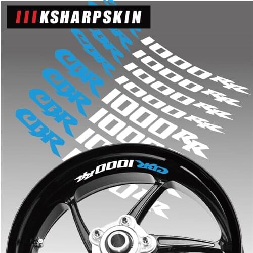 Motorcycle wheel logo sticker reflective moto rim tire accessories decorative decals for Honda CBR1000RR cbr 1000rr