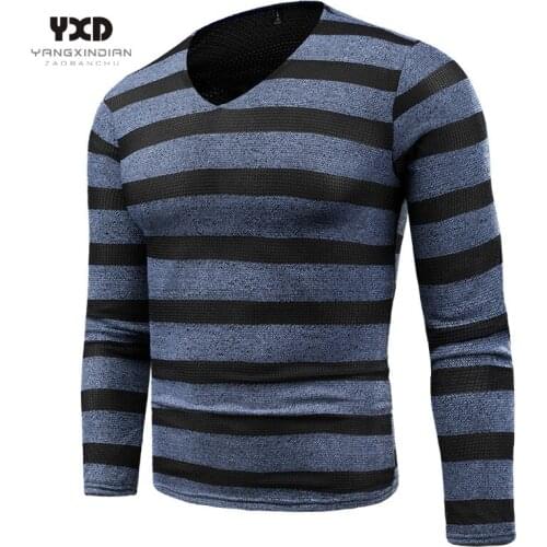 Plus size 6XL Men clothes Man Pullover korean clothes Striped Slim grid Sweater Mens clothing Mans Sweaters Jumper Man Knitwear