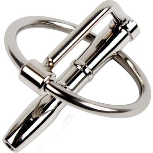 Stainless steel male small size urethral sound catheters plug penis dilator with cock ring sex toy man