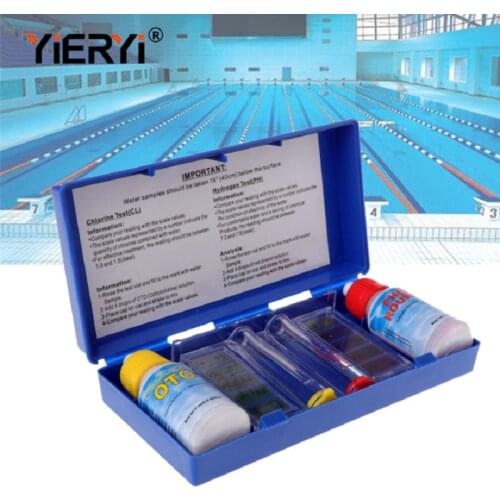 Swimming Pool Water Quality PH Test Kit Chlorine Liquid Hydroponics Aquarium PH Measuring for Cleaner Accessories