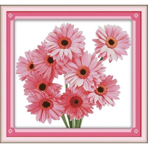 Cross stitch kits embroidery needlework set flower pattern 14CT printed cloth cross stitch dmc needlework crafts wall decoration