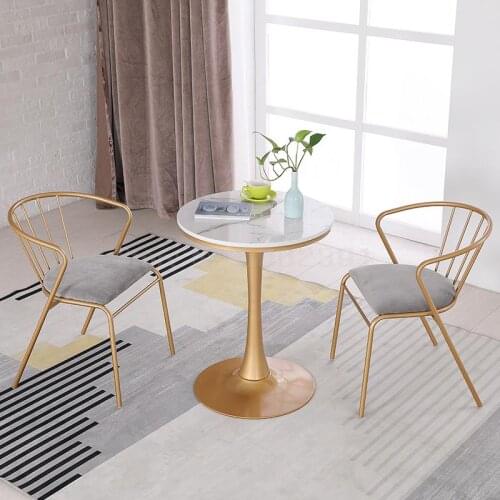 Nordic simple gold dressing chair creative personality dining chair leisure table and chair office chair computer desk chair