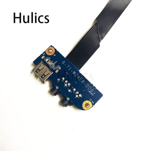 Hulics Original Clevo W244EUQ DNS W258ELQ 0151559 Motherboard connector audio and USB cable 6-71-W24E8-D04
