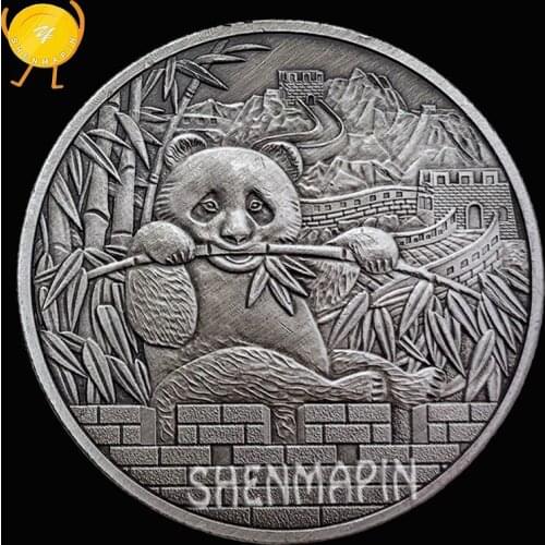Chinese National Treasure Panda Commemorative Coin China Culture Memorial Museum Coins Collectibles Ancient Silver Art Coin Gift