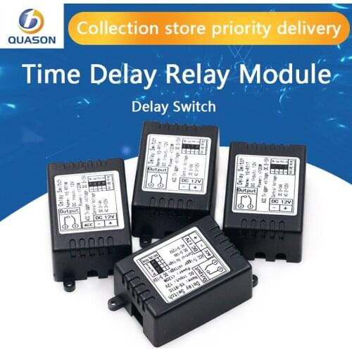 12V time delay relay Module, turn-on delay switch module, car modification, single-chip control time period optional