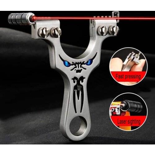 Slingshot for Hunting High Quality Stainless Steel Catapult with Rubber Band Outdoor Shooting Game Sling Shot