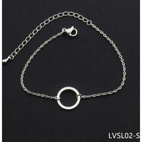Silver Red Rope Bangle Bracelet Fashion Women Jewelry Gift Chain LVSL02