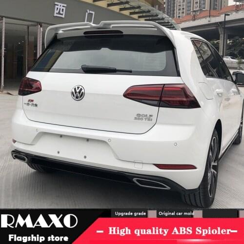 For Volkswagen GOLF 7 MK7 Spoiler 2014-2018 mk7.5 golf -G ti gtd R ABS Material Car Rear Wing Primer Color Rear Spoiler