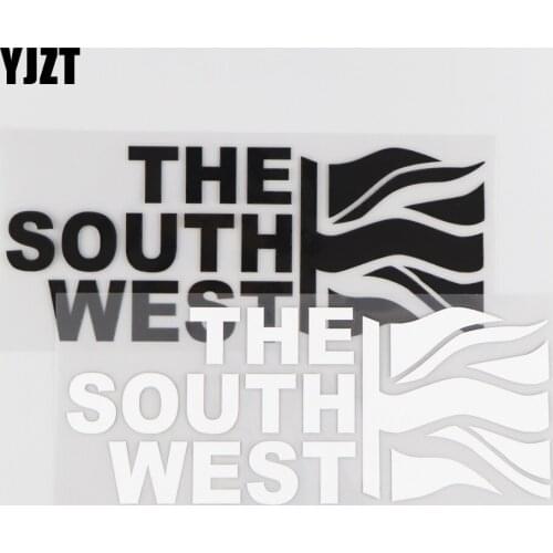 YJZT 19.3CM*7.9CM The South West Car Sticker Bumper Vinyl Decal Black/Silver 4A-0035