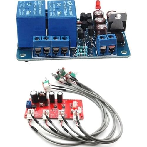 1 Set Speaker Protection Board Component Diy Kit & 1 Pcs AD828 Stereo Preamp Amplifier Board