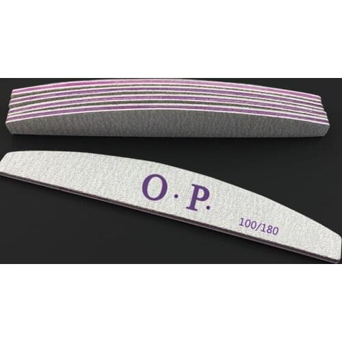 10pcs/bag Durable Nail Files 100 180 UV Gel Nail Polish Gray Sanding Paper Professional Nail File For Pedicure Manicure Tools 69