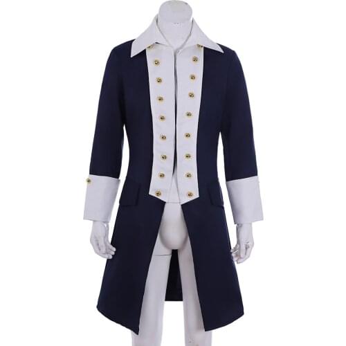 18th Century Mens Royal Military Jacket Costume Colonial Tuxedo Hamilton Coat George Washington Medieval Jacket