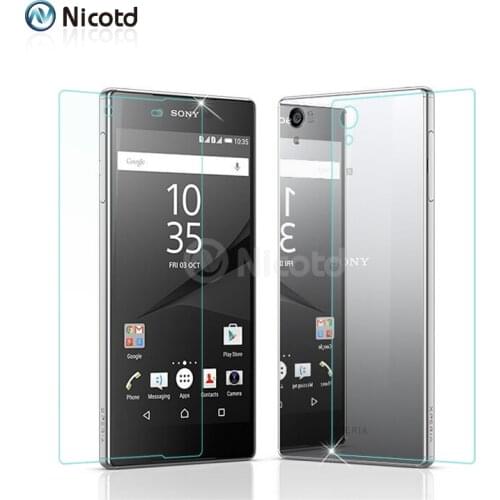 2Pc/Lot 0.26MM Front+Back Tempered Glass For Sony Xperia M4 aqua M5 Screen Protector Film For Sony Z3 Compact Z5 Z2 Z1 Z Compact