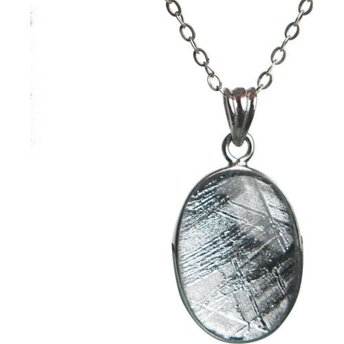 2018 Newly Genuine Natural Gibeon Meteorite Stone Pendant Necklace Women Man Women Charm Crystal Stone Pendant 19*14*6 mm