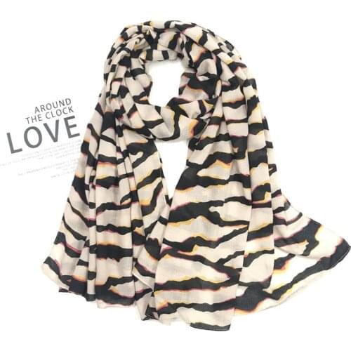 2021 Fashion Newest Zebra Pattern Cotton Scarf 10pcs/lot