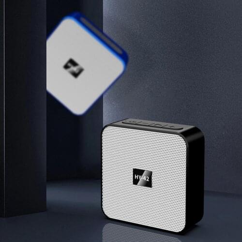 HY42 Wireless Speaker Portable Bluetooth 5.0/4.2 Metal Subwoofer Card Insert Mini Speaker for Home