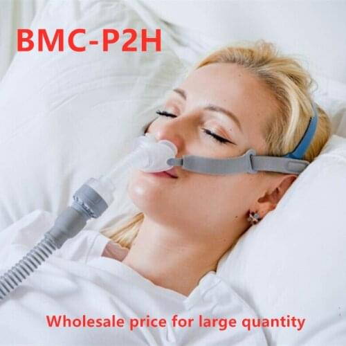 BMC-P2H Nasal Pillows Interface CPAP Mask with Headgear and 3 Size Cushions Air Breathing Sleep Apnea Anti Snoring Sleep Mask