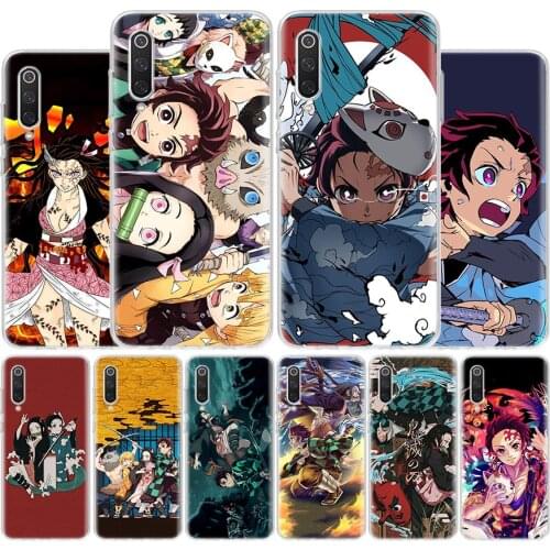 Anime Demon Slayer Kimetsu no Yaiba Phone Case For Xiaomi Mi Note 10 11 9 8 10T 9T CC9 5X 6X Poco F1 X3 F2 Pro Lite Ultra A1 A2