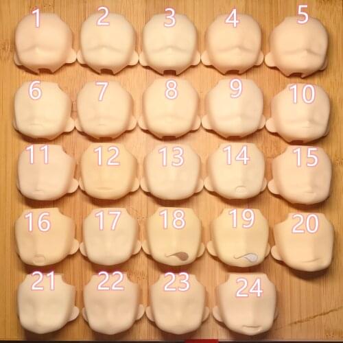 GSC Blank Face Canine Tooth Little O Mouth Painted Face Magic Change Clay Face Replace Face OB11 Baby doll face