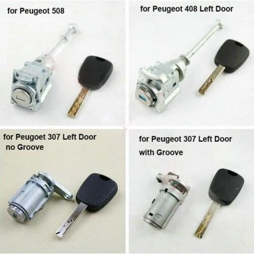 Car Door Lock Cylinder for Peugeot 307 408 508 Left Front Door Ignition Lock Cylinder Full Lock Core