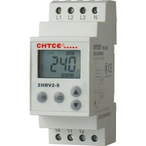 Din Rail LCD Voltage Relay Phase Failure/Sequence/over-voltage/under-voltage Relay Multifunction Relay Switch AC230V AC400V