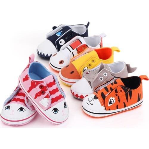 Baby Boys and Girls Cartoon Prewalker Soft Shoes Soft Comfortable Bottom Non-slip Fashion Bow Shoes Crib Shoes