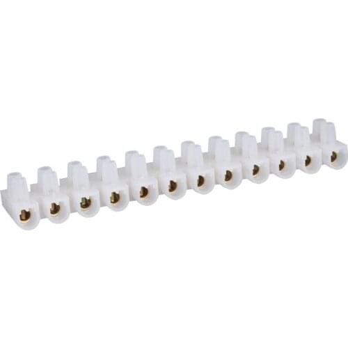 Plastic Electrical Wire Connection Terminal Block Barrier Screw Terminal Strip 12 Position 3A 6A 10A 15A 20A 30A 60A
