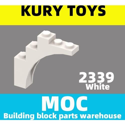 Kury Toys DIY MOC For 2339 Building block parts For Brick, Arch 1 x 5 x 4 - Continuous Bow For Curved Brick-Slope