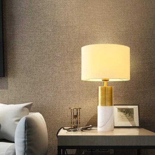 Nordic postmodern copper bedroom bedside lamp desk living room decoration hotel table lamps for bedroom deco maison moderne