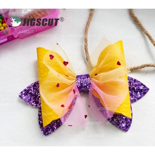 Hair bow dies metal wooden cutting dies,bow0011-5inch half cut used to felt,leather diy craft