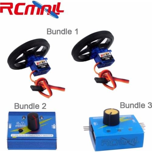 Feetech FS90R Micro Servo, 360 Degree Continuous Rotation Mini RC Servo Motor / Wheel / ESC Servo Tester RCmall FZ0101-01