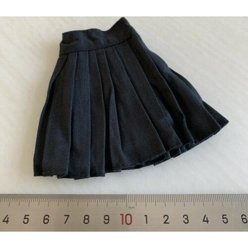 1/6 Scale Female Soldier Black Sexy Uniform Dress Pleated Skirt Model for 12"