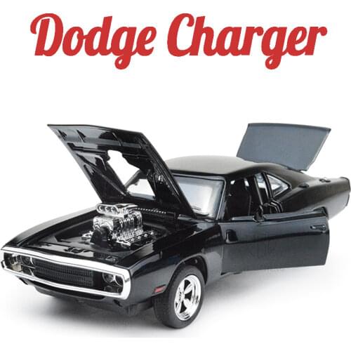 1:32 Dodge Charger Alloy Car Model Toy Metal Diecast Vehicles Genuine License Model For Children Gifts With Light 4 Doors Opened