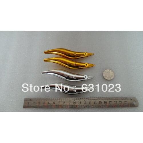 MR OCTOPUS 20pcs fishing lure , squid jigss body, silver and golden colour mixed ,3.5
