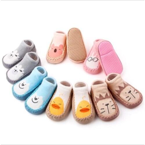 New Baby Anti Slip Socks Lovely Cartoon Newborn Infants Floor Socks kids Socks Boys Girls First Walkers