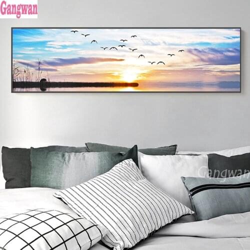 Full square round drill Diamond Painting Dayan Sunset Painting Landscape Cross Stitch Diamond Embroidery Mosaic large decor