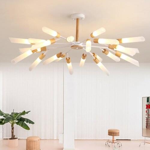 Postmodern LED chandeliers ceiling Nordic luminaires Deco Glass fixtures living room hanging lights bedroom indoor t lamps