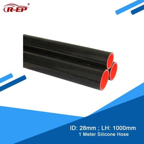 R-EP 1Meter 28MM Silicone Hose Straight Durite Silicone Rubber Joiner Inter cooler Cold Air intake Pipe for Radiator Tube
