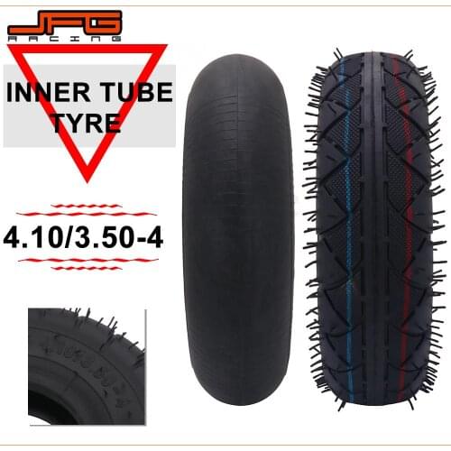 Motorcycle 410/350-4 4.10/3.50-4 4.10-4 410-4 3.50-4 350-4 10 Inch Inner Outer Tire Tyre Tube For Electric Gas Scooter Wheel ATV