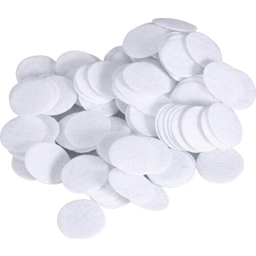 100pcs Cotton Filter Round Replacement Filtering Pads Sponge For Blackhead Removal Beauty Machine (15mm)