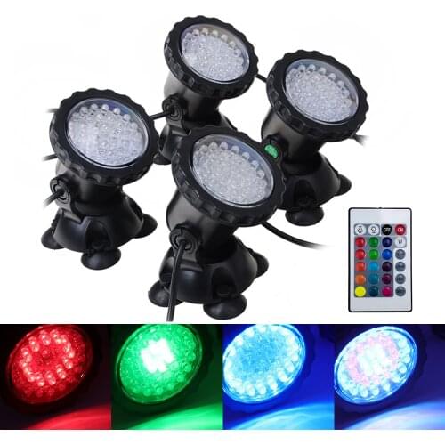 LED Underwater Light Waterproof Lamp Swimming Pool Fountains Pond Water Garden Aquarium RGB 36leds Underwater Spot Light