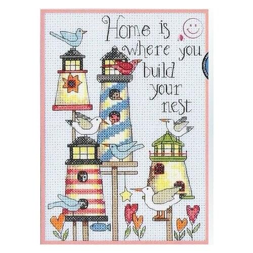 HIGH quality 14CT Cross Stitch Embroidery Sets Bird Birds Nest "home is where you build your nest" 21x27cm CS-046ANI