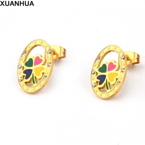 XUANHUA Stainless Steel Earrings Fashion Jewelry Accessories Stud Earrings For Women Jewelry Brincos Earring Female Jewellery