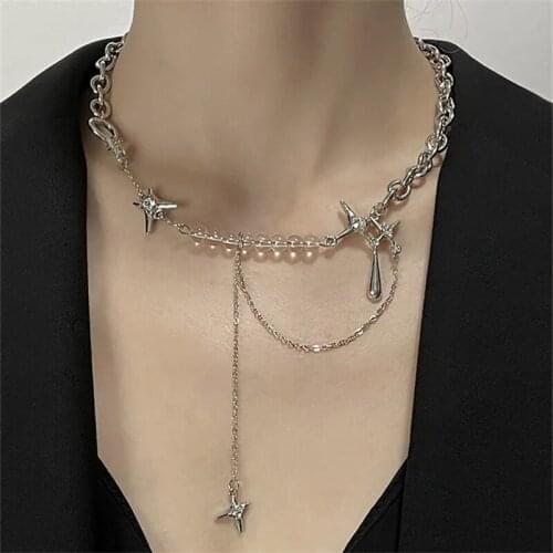 Women jewelry2021 niche design sense water drop clavicle chain hot girl accessories sweet cool pendant necklaces for women