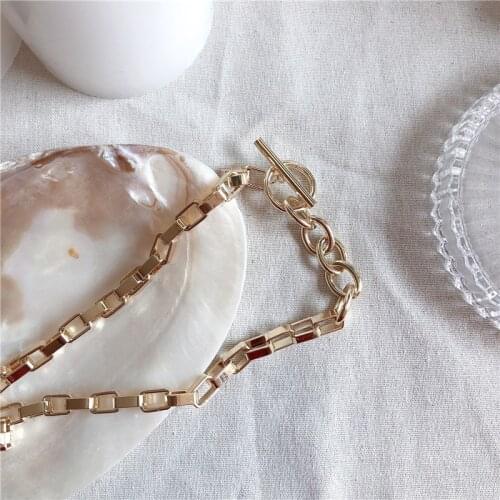 40 Cm Gold Color Clavicle Chain Female Punk Accessories Necklaces for Women 2019 Fashion Jewelry Circle Necklace Femme Gift