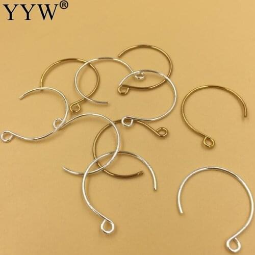 100pcs/Bag Brass Earring Drop Component Plated Nickel Lead Ear Wire Hooks Findings For Components DIY Jewelry Findings